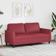 Divano a 2 Posti-Sofa 2 Posti Rosso Vino 140 cm in Similpelle 266568