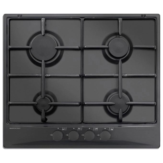 Glem Gas GT64NC Piano Cottura a Gas 4 Fuochi 60 cm Nero