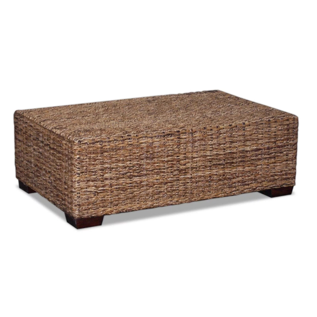 Tavolino Basso da Giardino 120x75x40 cm in Abaca Naturale Luna, Arredamento Esterno Ecologico ART.865-CT