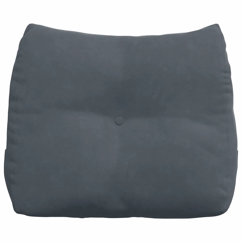Cuscino per Schiena Grigio scuro 60 x 24 x 50 cm Velluto