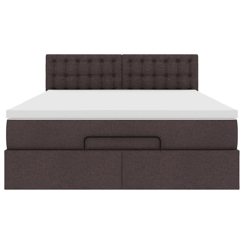 Struttura Letto Pouf con Materasso 140x200 cm in Tessuto 3311632