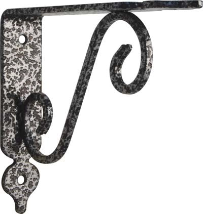 REGGIMENSOLA TOSCANIA BOLIS - ACCIAIO VERNICIATO NERO/ARGENTO MM 140X110- 2 pezzi