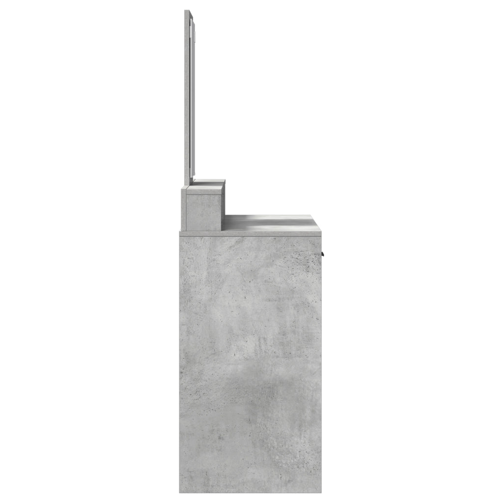 Tavolo da Trucco  con Cassetti Grigio Cemento 100x41x140 cm