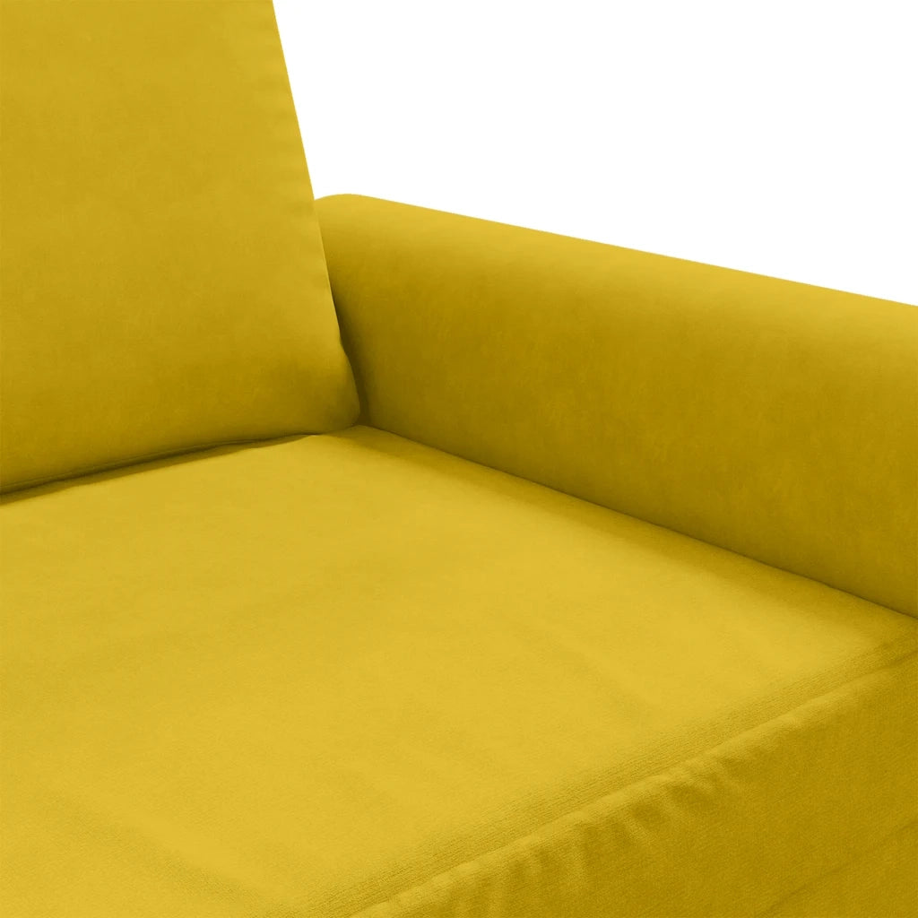 Divano | Divano da soggiorno | Sofa a 2 Posti giallo 140 cm in Velluto