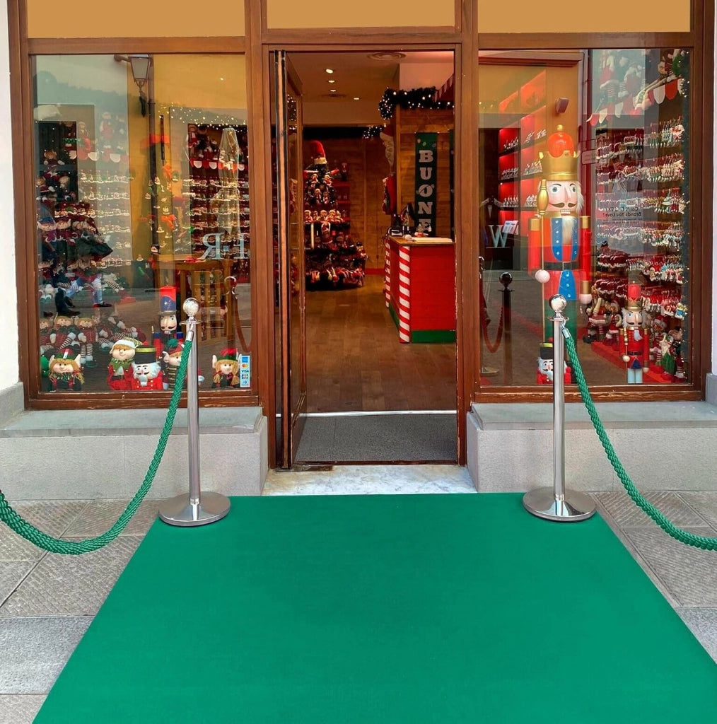 Passatoia Moquette Verde 100x2000 Cm Antiscivolo Cerimonia Evento Fiera Corridoio Negozio Marciapiede