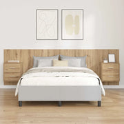 Testata con Comodino 3 pcs Rovere artigianale Legno multistrato 3416032
