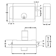 SERRATURA ELETTRICA DA APPLICARE PER CANCELLI ART. 680 Dx - E 60  - YALE