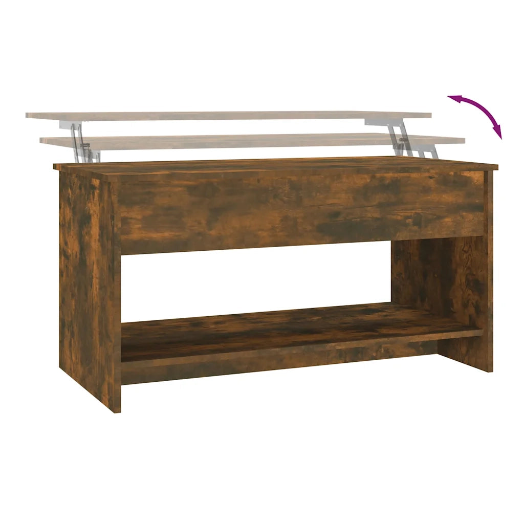 Tavolino da salotto | Tavolino da caff¨¨ | Tavolino da Soggiorno Rovere Fumo 102x50x52,5cm Legno Multistrato