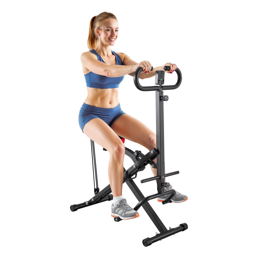 Attrezzo per Squat Profondi e Glutei Pieghevole YZJ-523-3, Macchina Fitness da Casa Regolabile a 5 Livelli, Nero