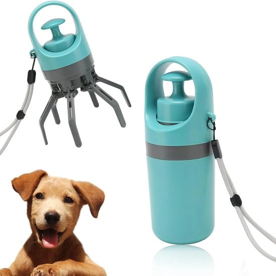 Pulitore di Ciotole per Cani Portatile, Pulitore di Ciotole per Cani Leggero con Tasca e Dispensatore con Manico, Ideale per Cani Piccoli e Grandi