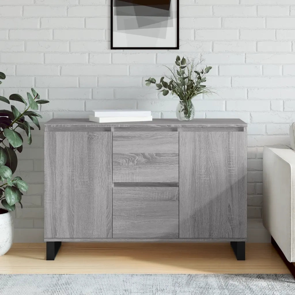 Credenza Grigio Sonoma 101,5x35x70 cm in Legno Multistrato 827218