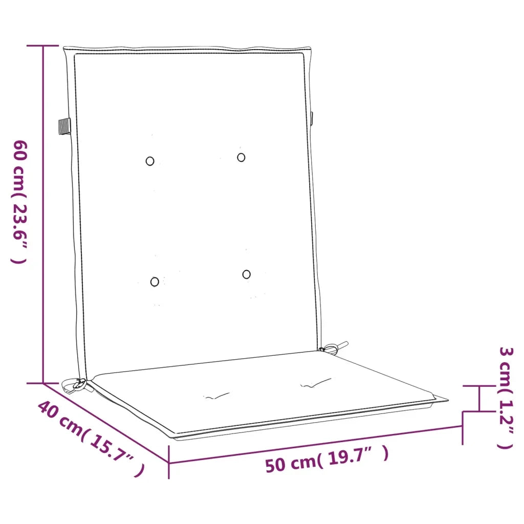 Cuscini per Sedia 4 pz Rosso Vino 100x50x7 cm in Tessuto 314141