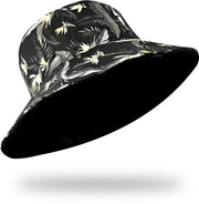 Cappello da sole grande, reversibile e pieghevole, protezione UV, stampa moda per attività estive come pesca, mare e camminata.