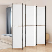 Divisorio a 4 Pannelli Bianco 300x220 cm Tessuto 350254