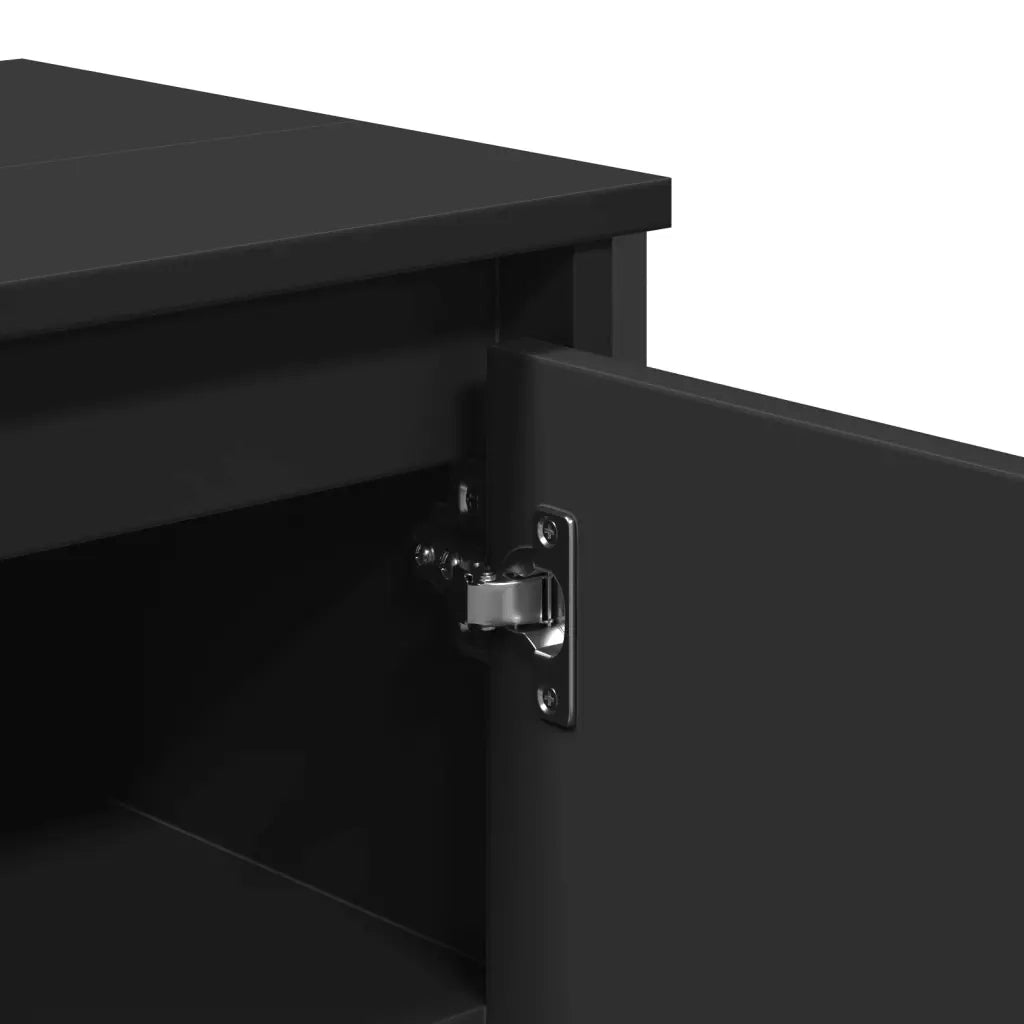 vidaXL Mobile Lavabo Bagno Nero 91x35x60 cm in Truciolato