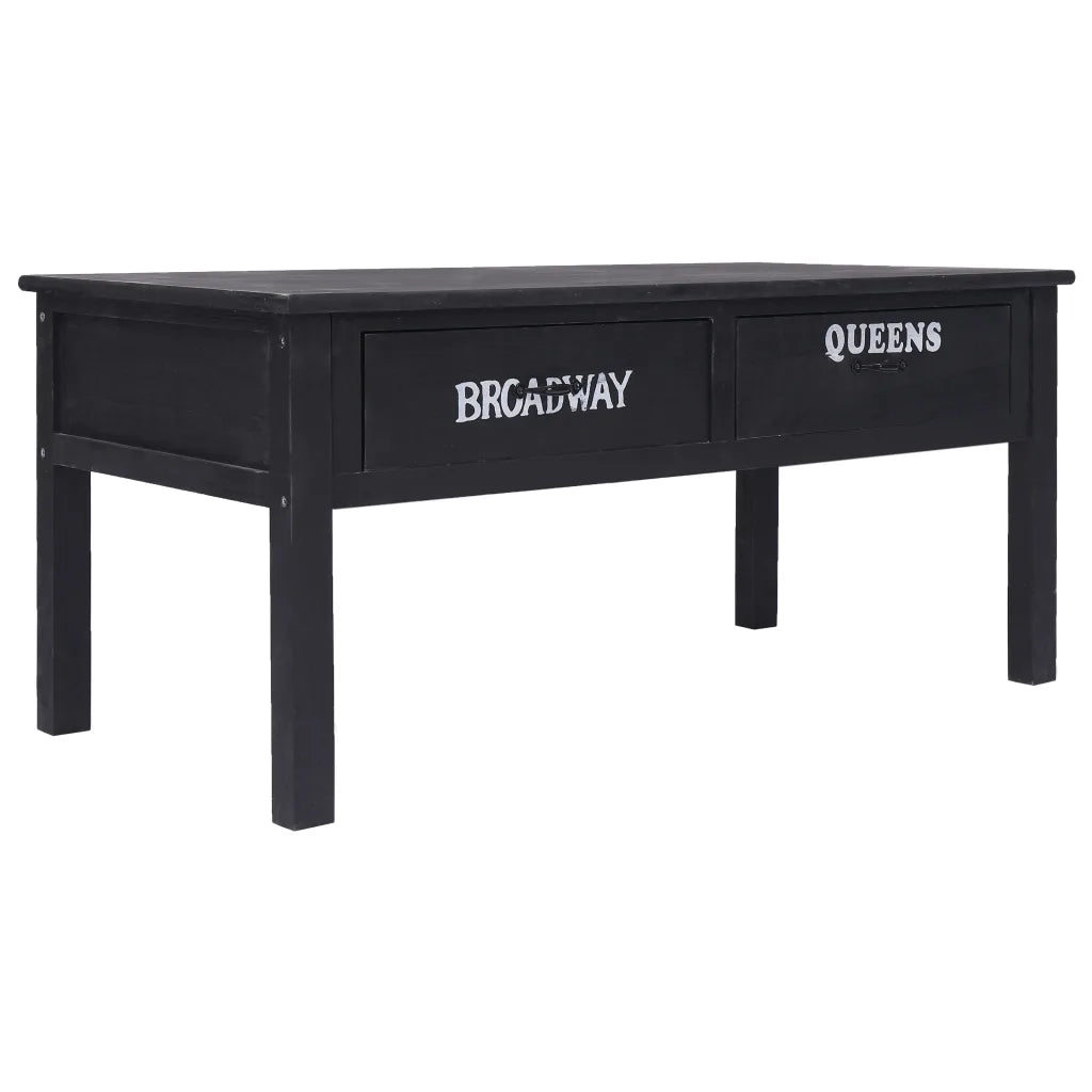 Tavolino da Salotto Nero 100x50x45 cm in Legno 284141