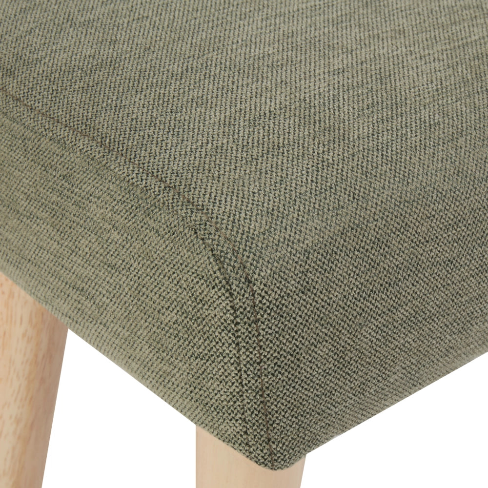 Poggiapiedi in poliestere verde con gambe in legno Camera da letto Soggiorno Accessori per sedersi