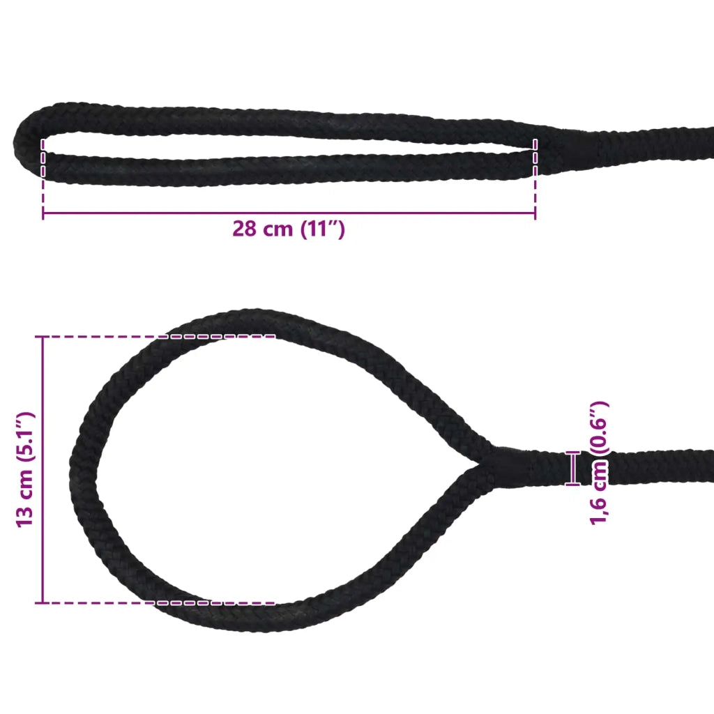 Corda da Barca 15 m 1.6 Nero Poliestere 42029784