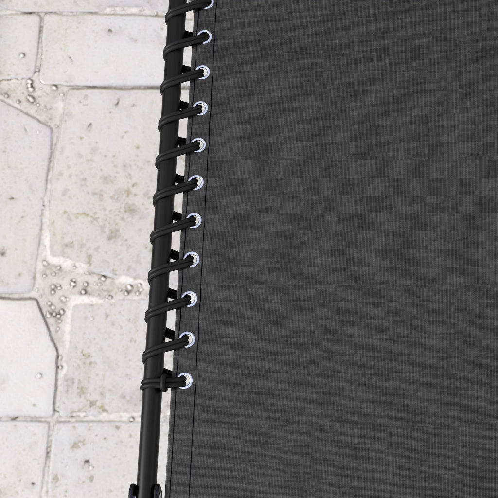 Lettino da sole pieghevole 2 pezzi ¨C zephmum ¨C nero textilene acciaio