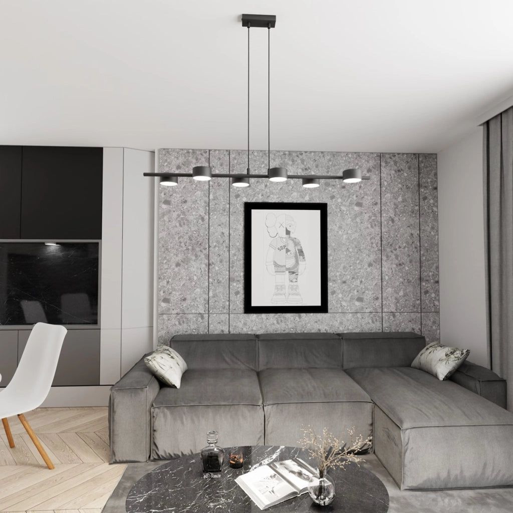 Lampada a sospensione Sora in acciaio nero opaco