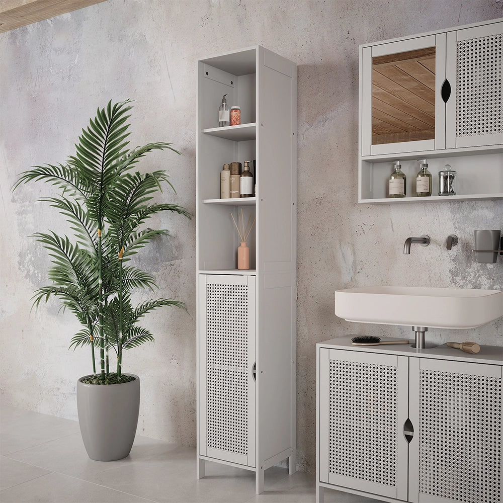 Vicco Armadio per il bagno Bianco 30 x 170 cm con 1 porta