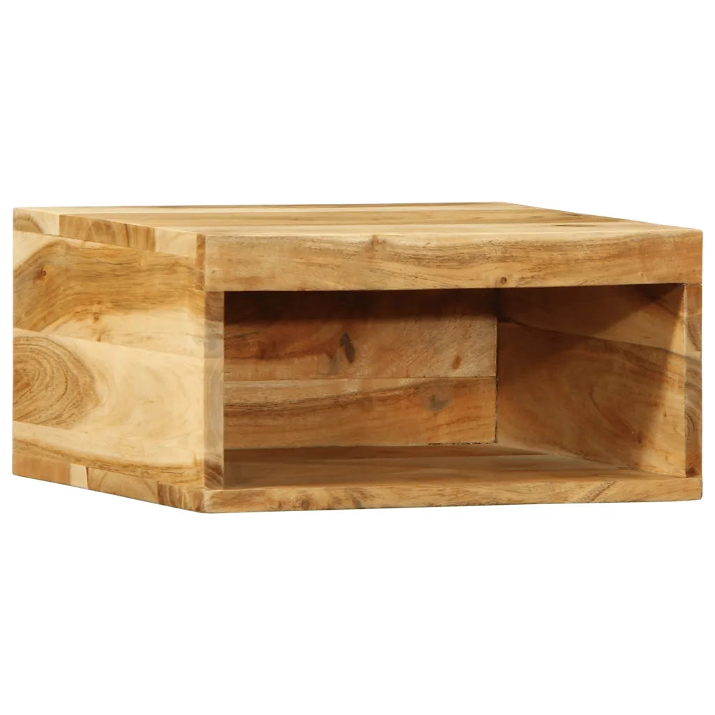 Mobile TV a Parete-Mobile TV a Muro 40x30x19 cm in Legno Massello di Acacia