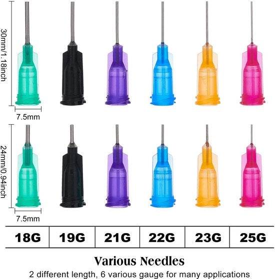 Applicatore di colla multifunzionale - 12 pezzi - Flessi di plastica leggera - 30 ml - 24 Bit - Ideale per lavori precisi - Contenitore di colla