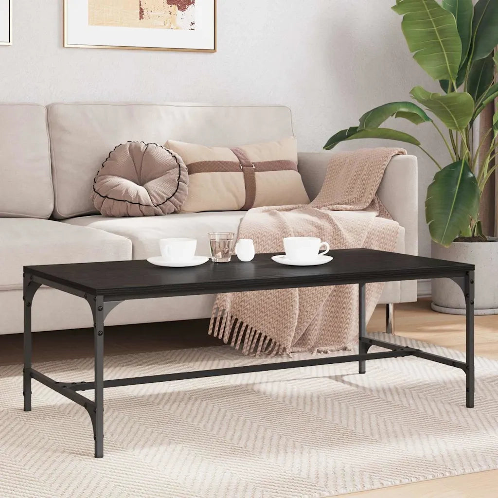 Tavolino da salotto | Tavolino da caff¨¨ | Tavolino da Soggiorno Rovere Nero 100 x 50 x 35 cm