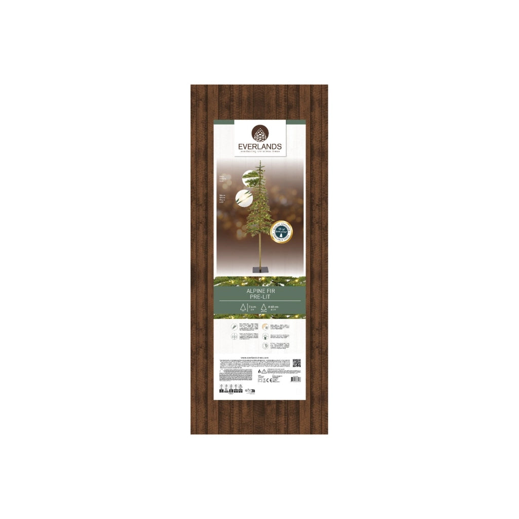 Albero Alpin Fir c/250 LED D60 H240cm verde