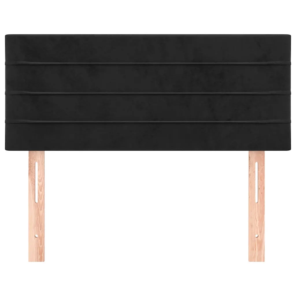 Testiera | Testata Nera 90x5x78/88 cm in Velluto