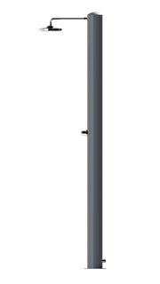 Doccia Solare da Giardino 28 L Soffione Eco Rain e Miscelatore Temporizzato Tevere TA Grigio Ardesia