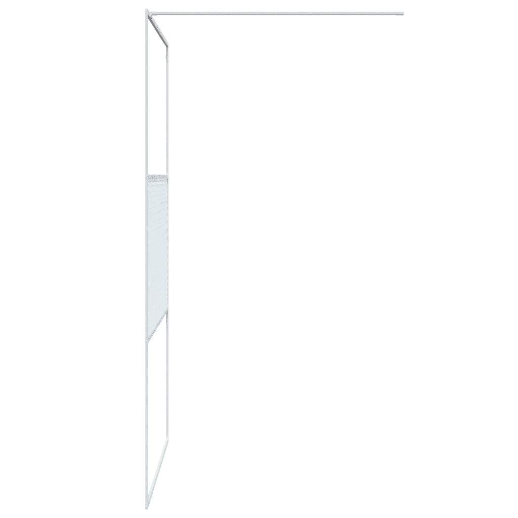 Parete Doccia Walk in Bianca 115x195 cm Vetro Trasparente ESG 152153