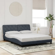 Giroletto senza Materasso Grigio Scuro 160x200 cm Velluto