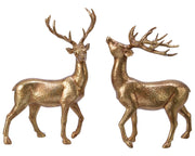 Cervo in poliresina oro 9,5x18,4x26,1 cm ass