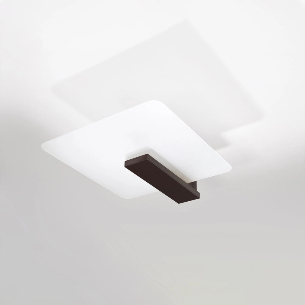 Applique/plafoniera NORKKA wenge legno 2xE27 Pure Lume