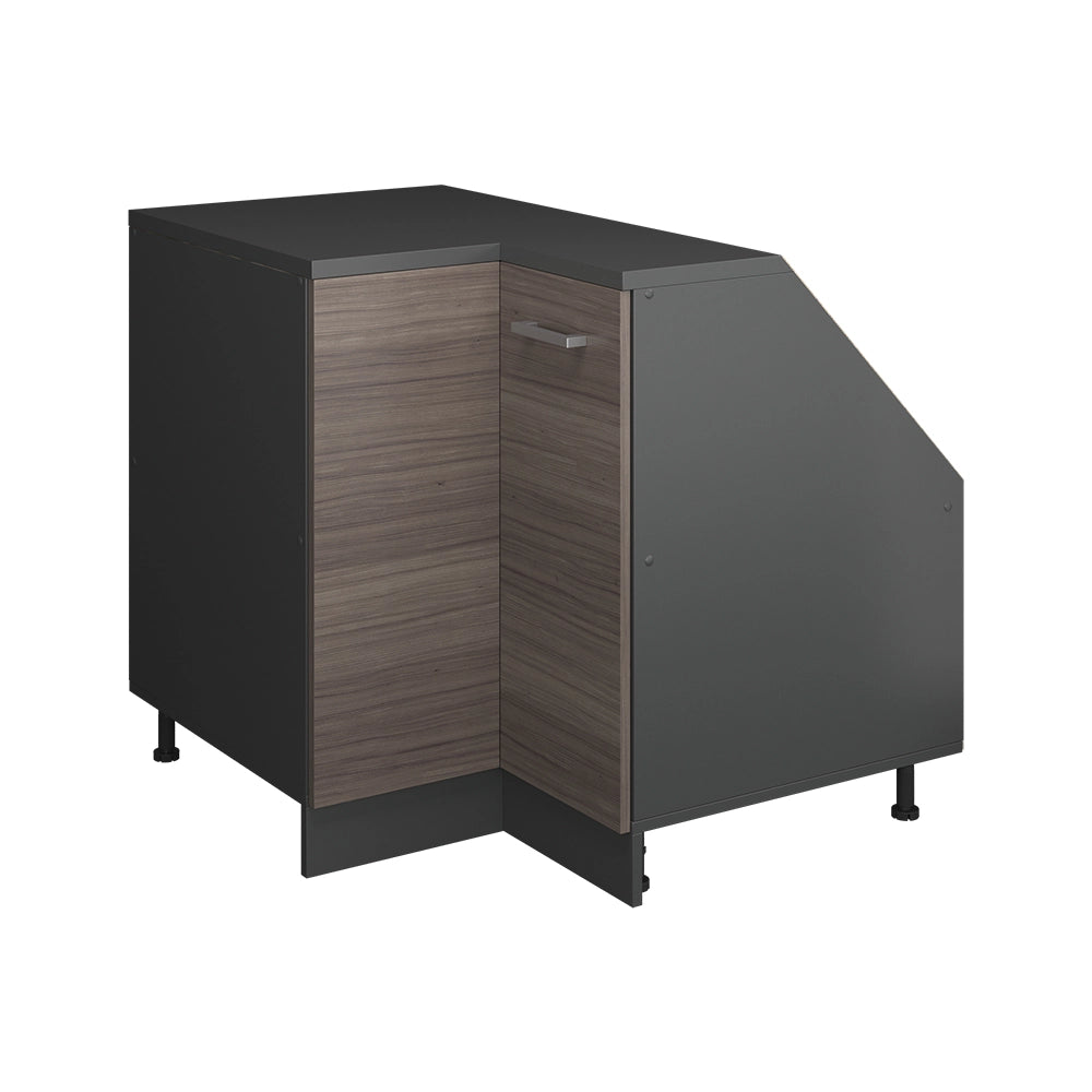 Mobile sottotetto Mobile angolare Rion Grigio nobile/Antracite 75.6 x 83.8 cm con 1 porta, carcassa dell’armadio profondità 60 cm Vicco