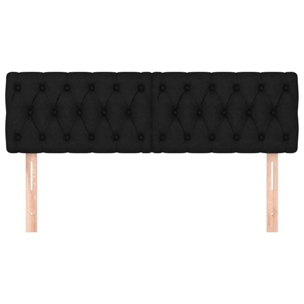 Testiera | Testata Nera 160x7x78/88 cm in Tessuto