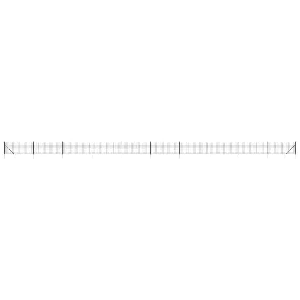 Recinzione Metallica con Picchetti Ancoraggio Antracite 1,1x25mcod mxl 104541