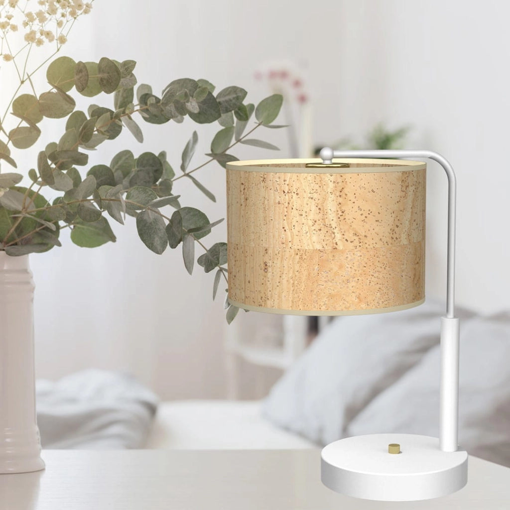 Lampada da tavolo Milagro CORK bianco/sughero 1xE27 60W