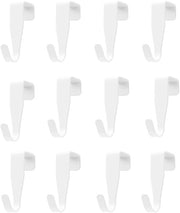 Haken per Porta 12 pezzi - Maniglione per Porta - Hanger per Abbigliamento - Materiali per Fissaggio Senza Foratura - Hanger per Abbigliamento - Acciaio Inossidabile - Impronte d'Acqua e Duratura