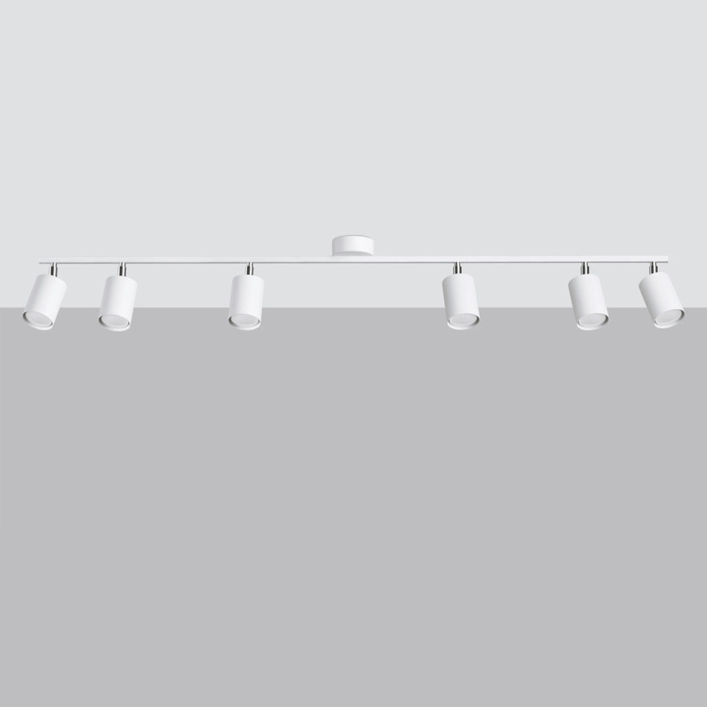 Plafoniera spot moderna 6 luci bianca GU10 Fjello Pure