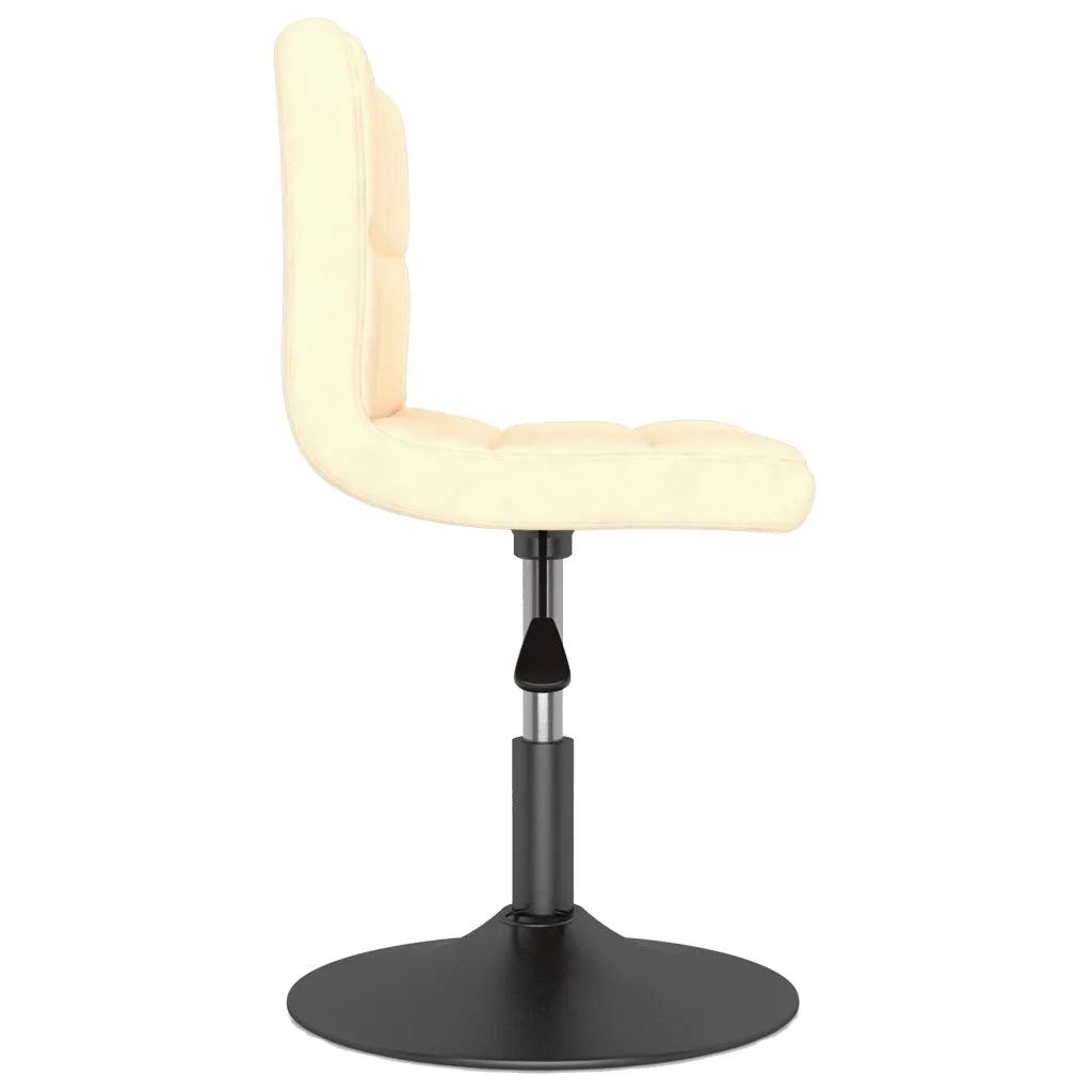 Sedie da Pranzo Girevoli 2 pz Crema in Velluto cod mxl 29044