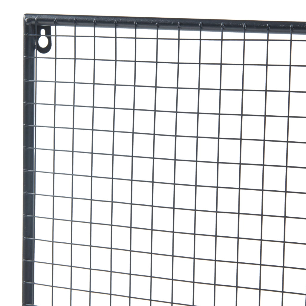 Bacheca Multifunzionale Westre 70 x 60 cm Metallo Nero [en.casa]