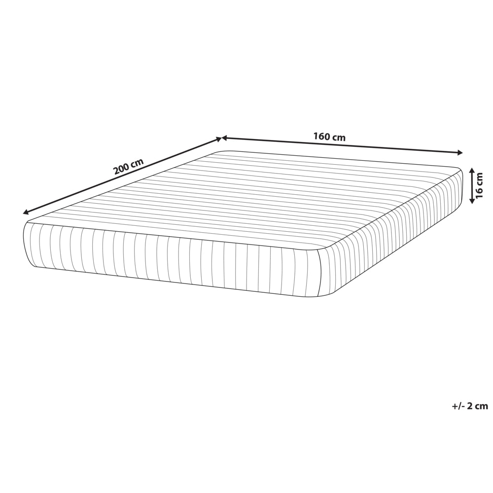 Materasso a molle insacchettate rigido a 7 zone dal design moderno e trapuntato 160 x 200 cm