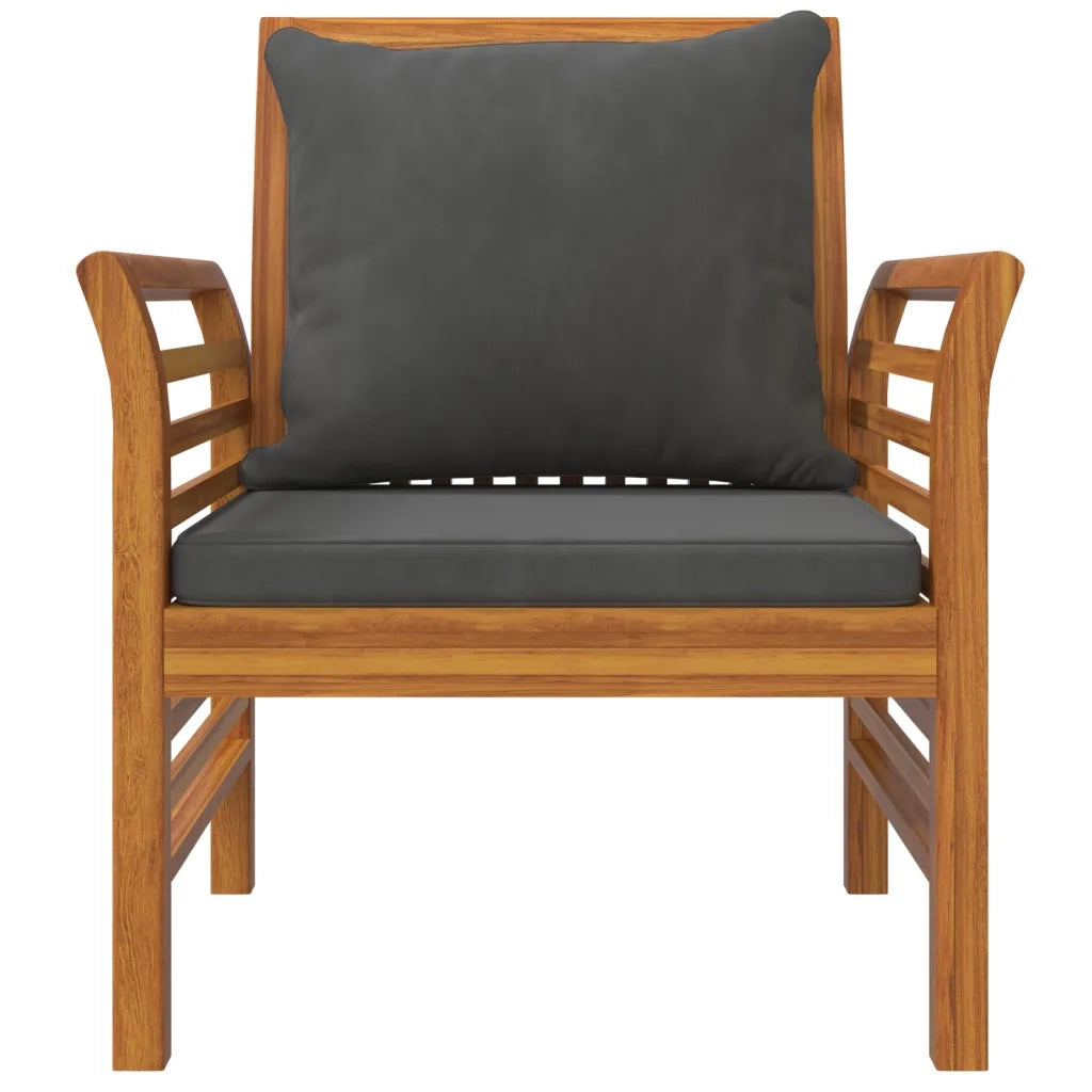 Set Salotto da Giardino 5 pz con Cuscini Legno Massello Acacia 3058100