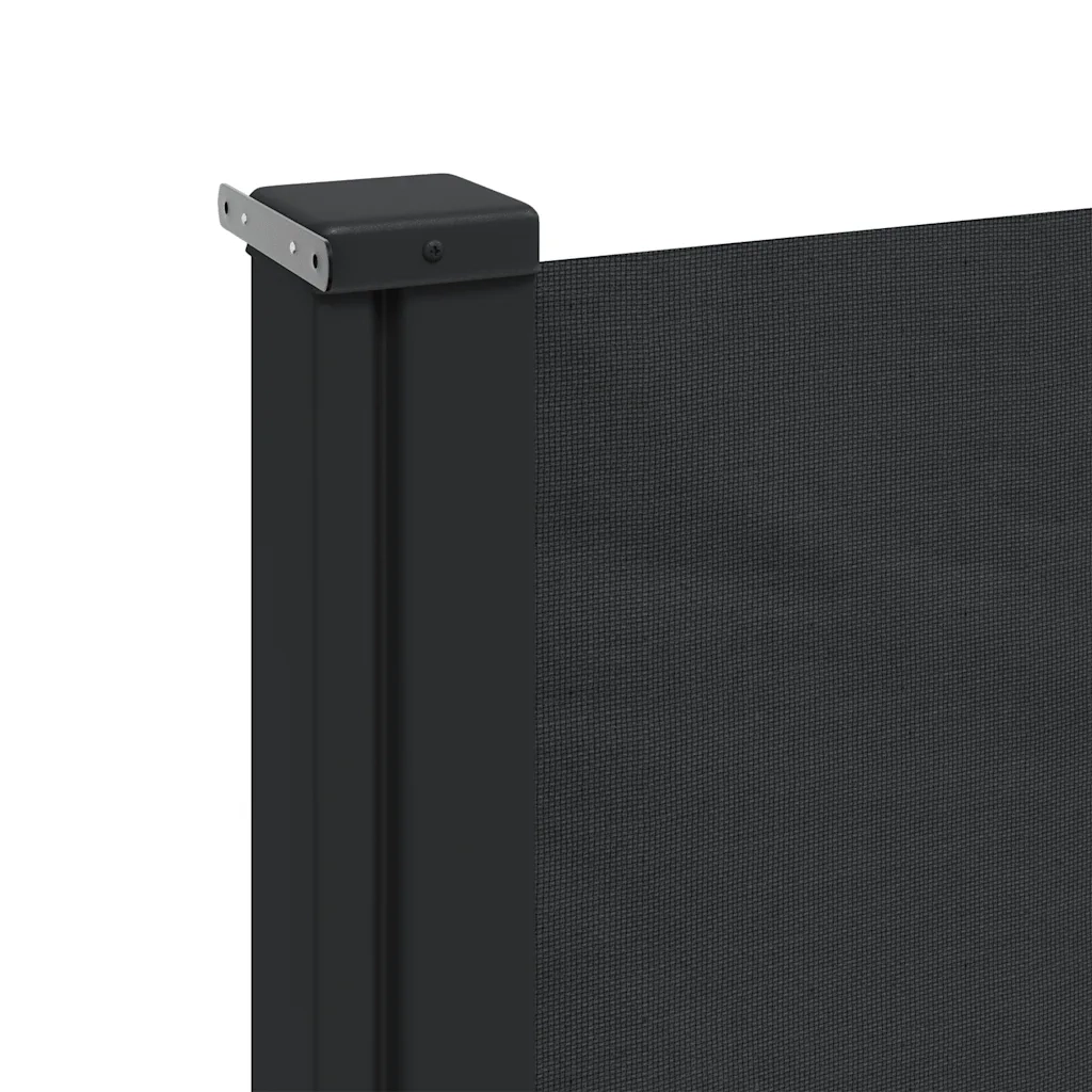 Tenda da Sole Laterale Retrattile-Tenda parasole per balcone per giardino Nera 140x300 cm