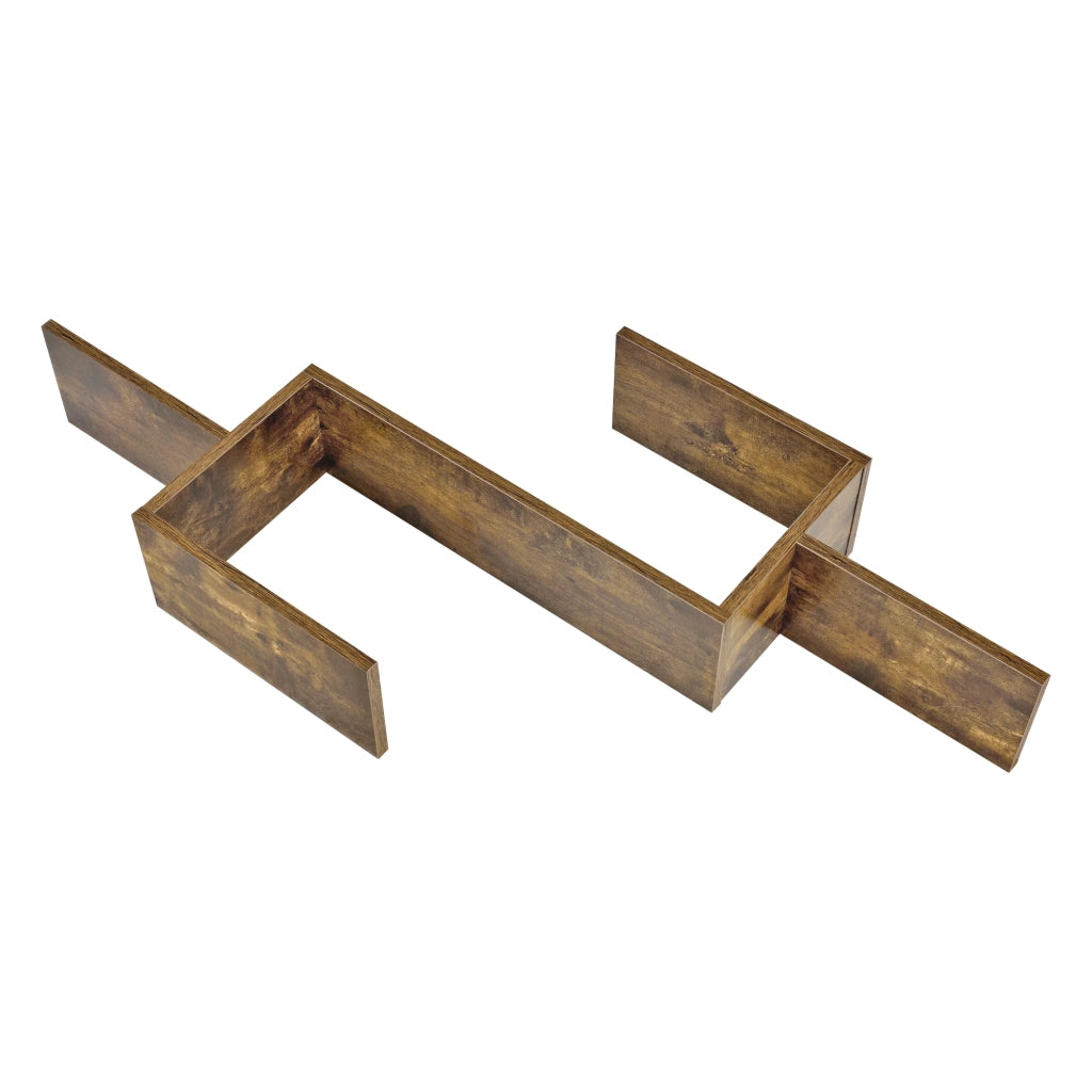 Mensola da parete mobile di design ripiani 104 cm effetto legno scuro 03_0005207
