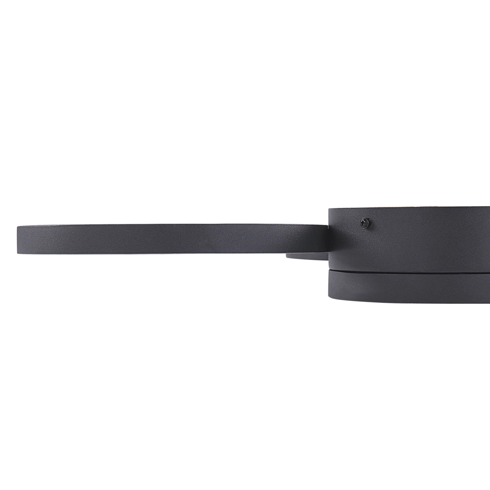 Lampada da soffitto in acciaio Nero in alluminio con luci a LED integrate di forma rotonda 3 tonalità decorative Moderno Glamour Illuminazione