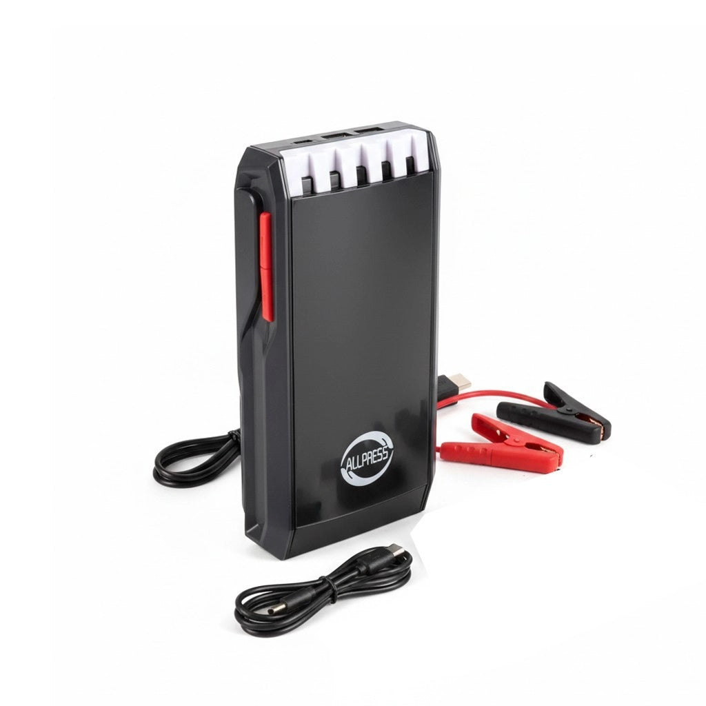 AVVIATORE EMERGENZA AUTO 12000MAH BOOSTER 1500A POWER BANK TORCIA LED USB-C