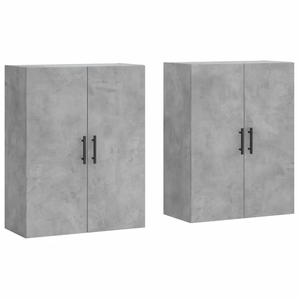 Set di 2 eleganti pensili a muro 69,5 x 34 x 90 cm in legno composito color grigio cemento 02_0055375